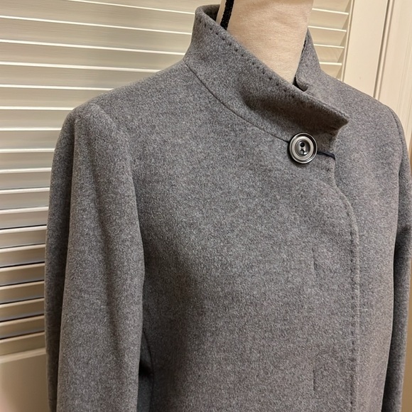 Cinzia Rocca Icons Medium Weight Wool & Cashmere-Blend Coat in Gray, Size 8, NWT - Picture 9 of 17